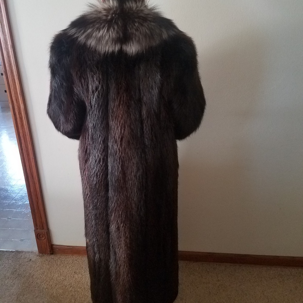 Ebony beaver fur coat